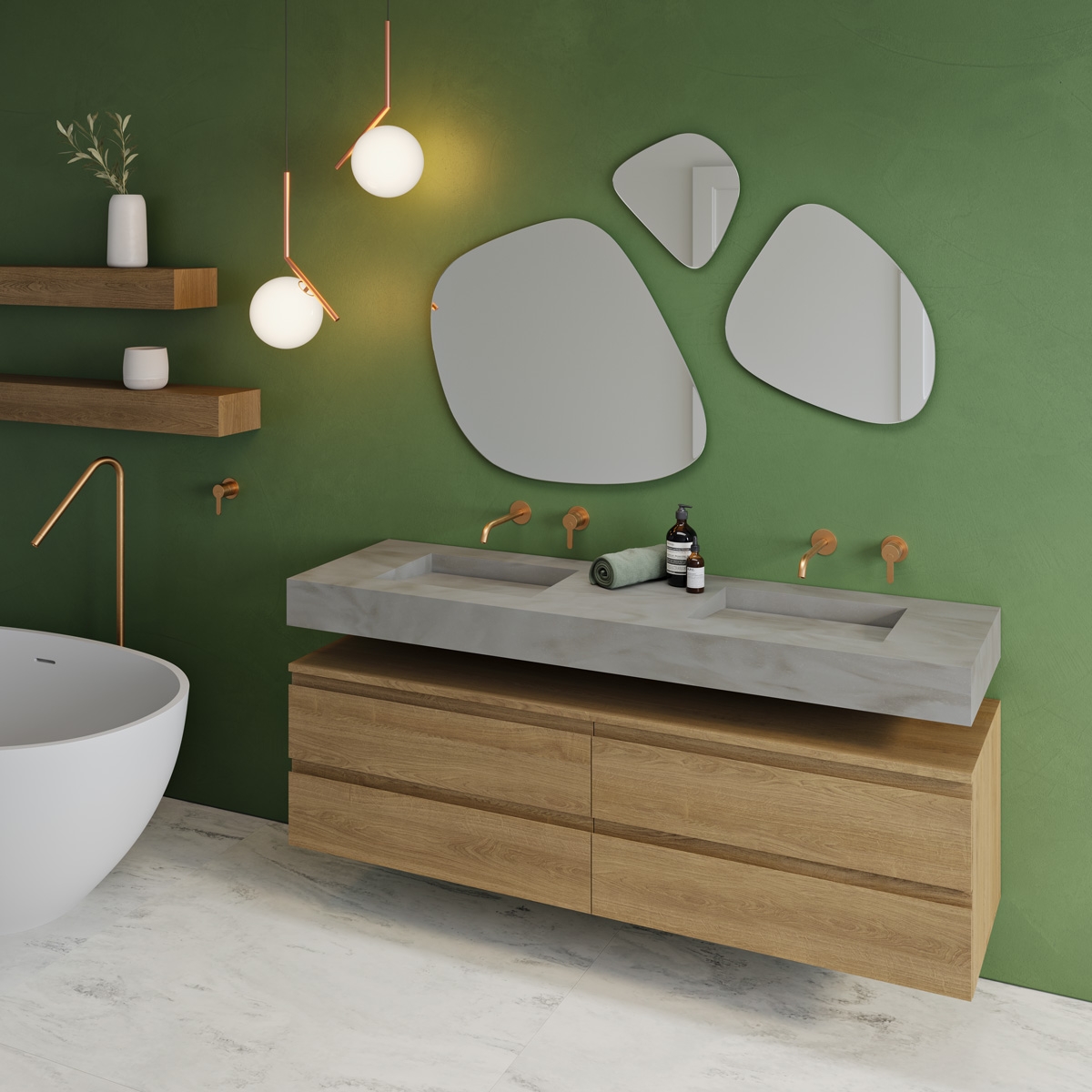washbasin, luxury, design, double washbasin, sink, double sink