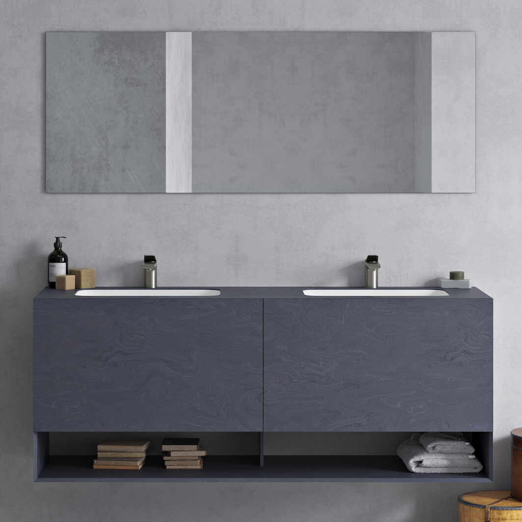 Corian® Colour Carthage Excelsior DuPont™ Wall Mounted Vanity Unit