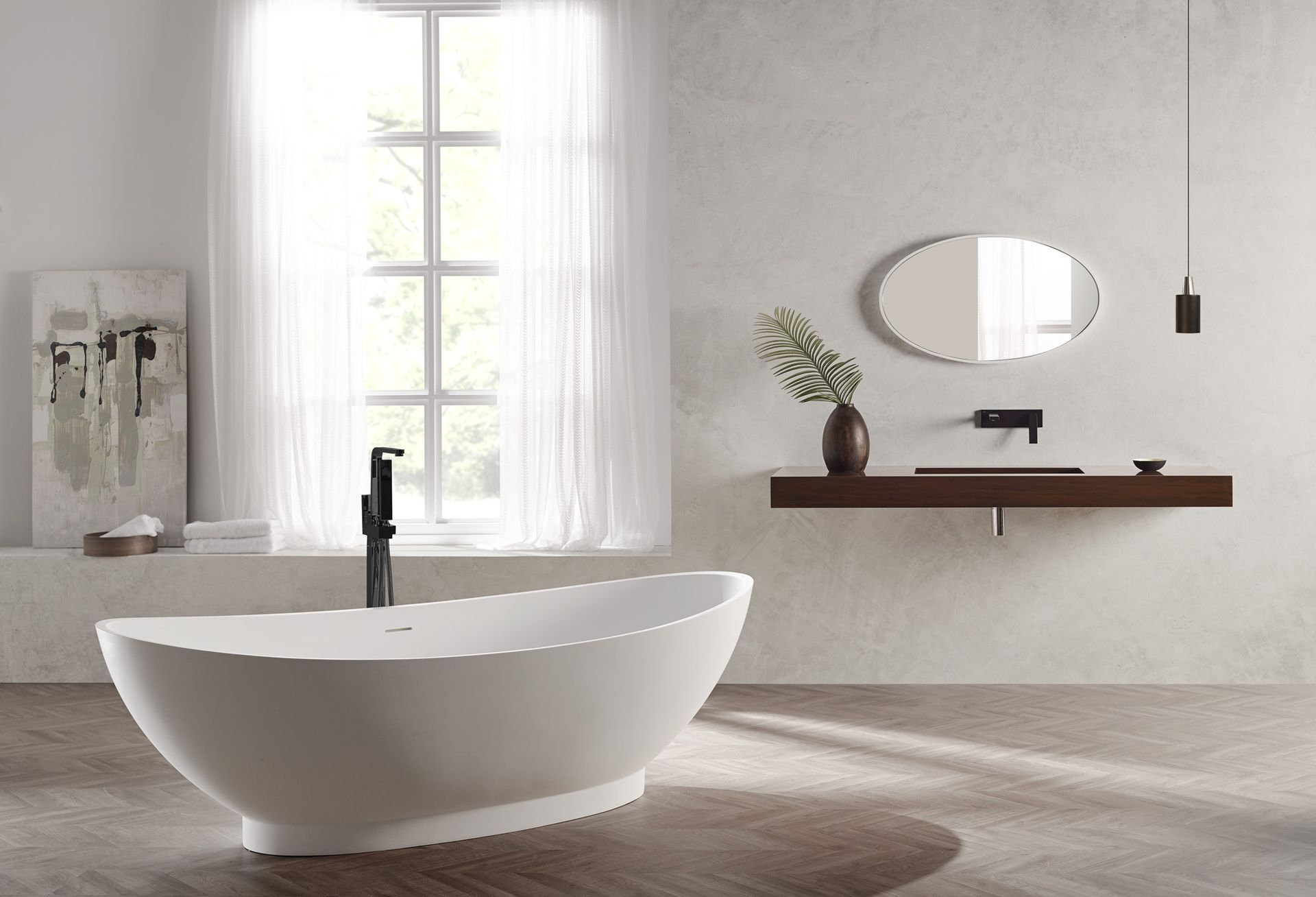 Annecy curvy freestanding bathtub