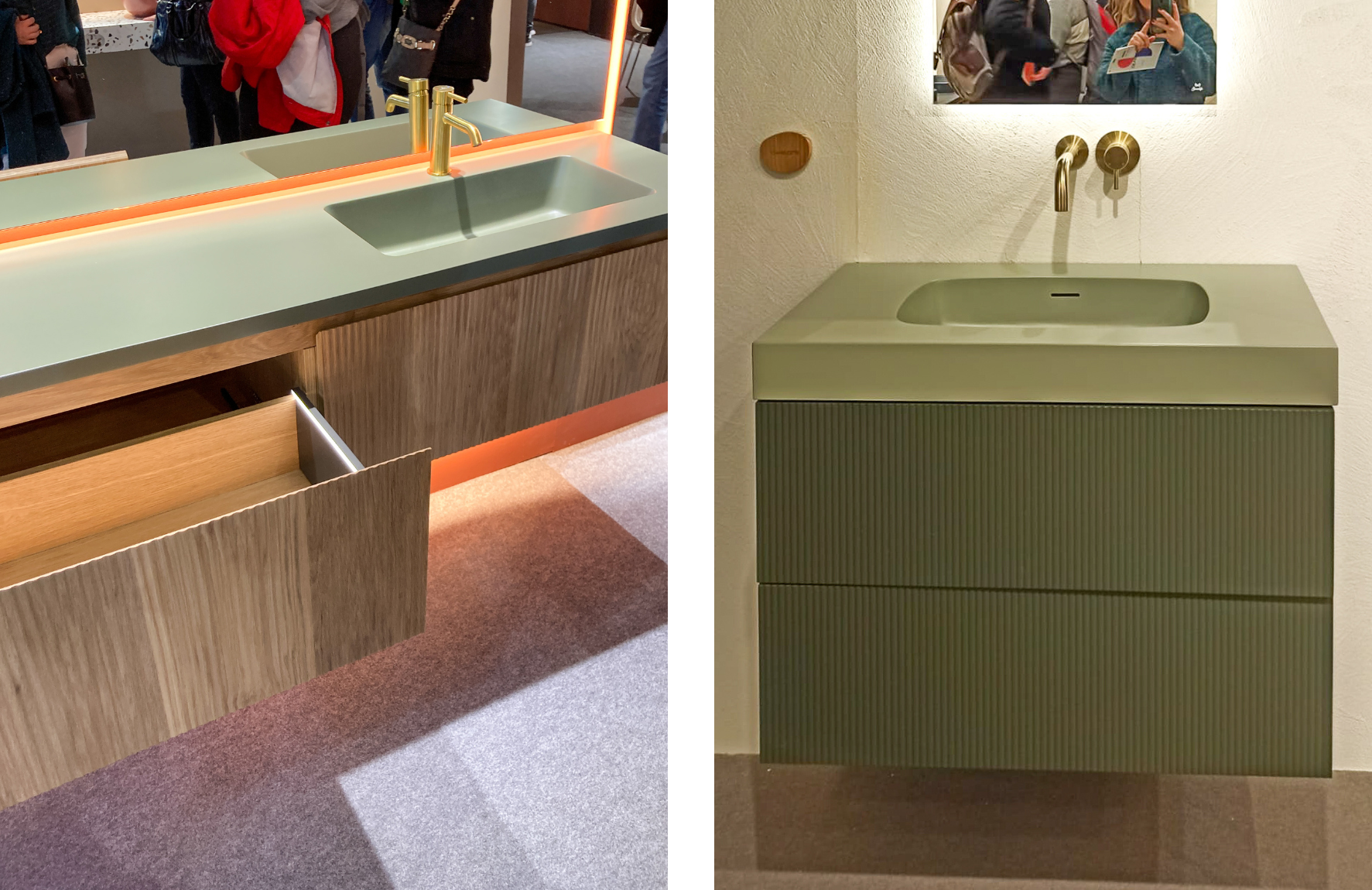 Pastel Soft Green Furniture Luxury Bathrooms Cevisama Riluxa