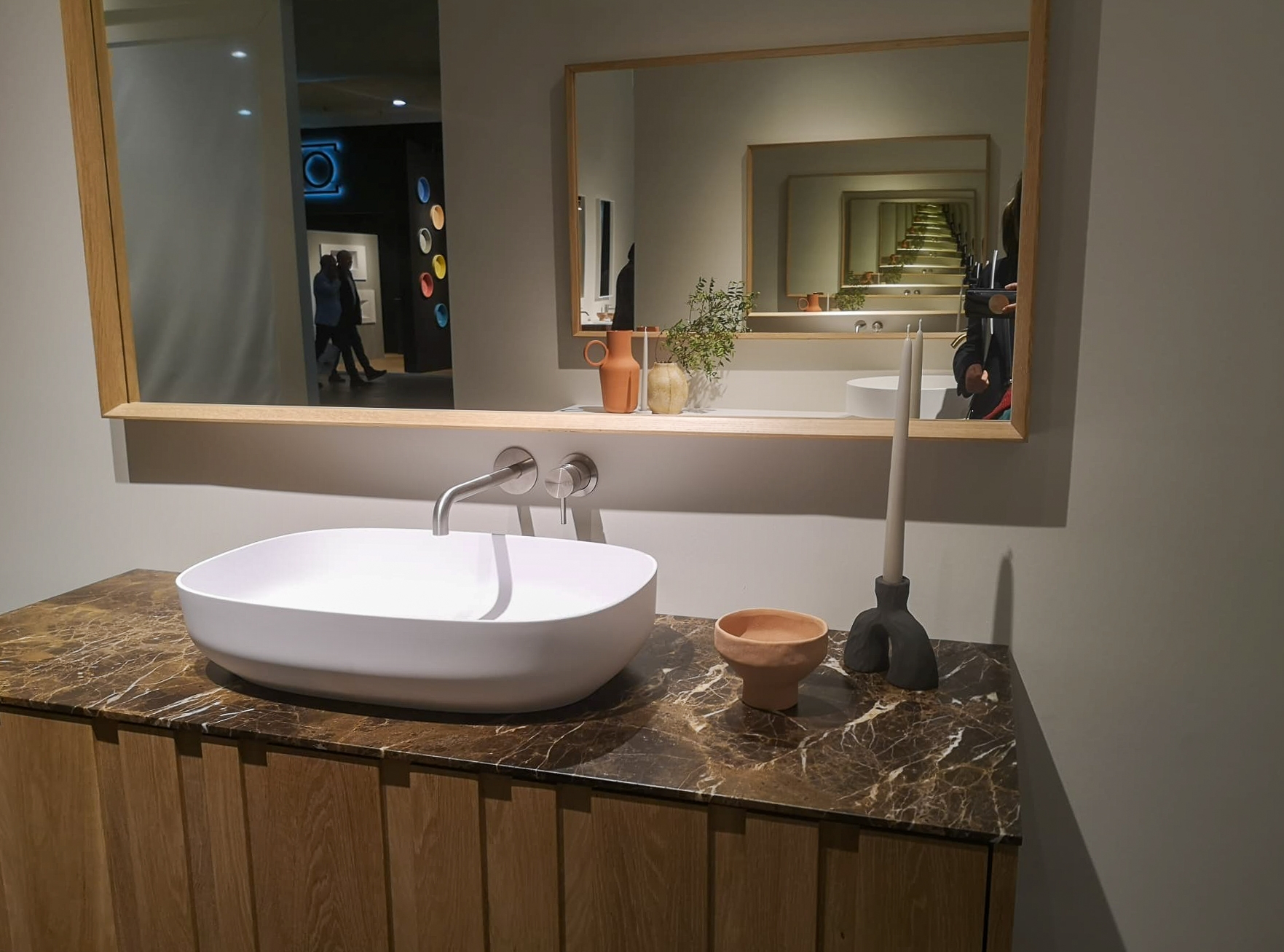 Marble Effect Vanity Top Luxury Bathroom Cevisama Riluxa