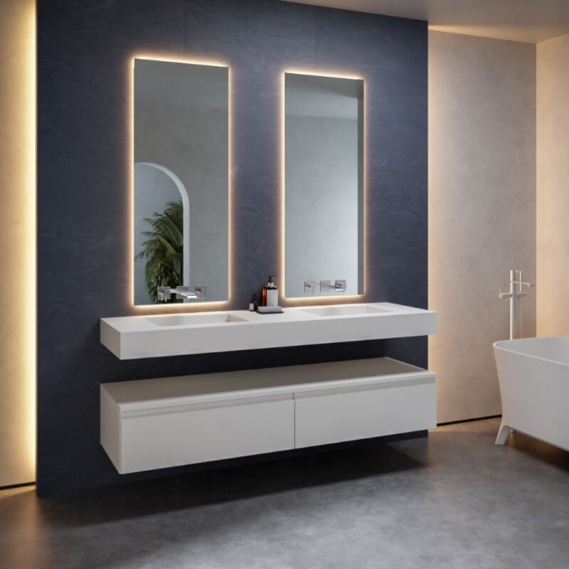 Wall Mounted Corian Washbasin