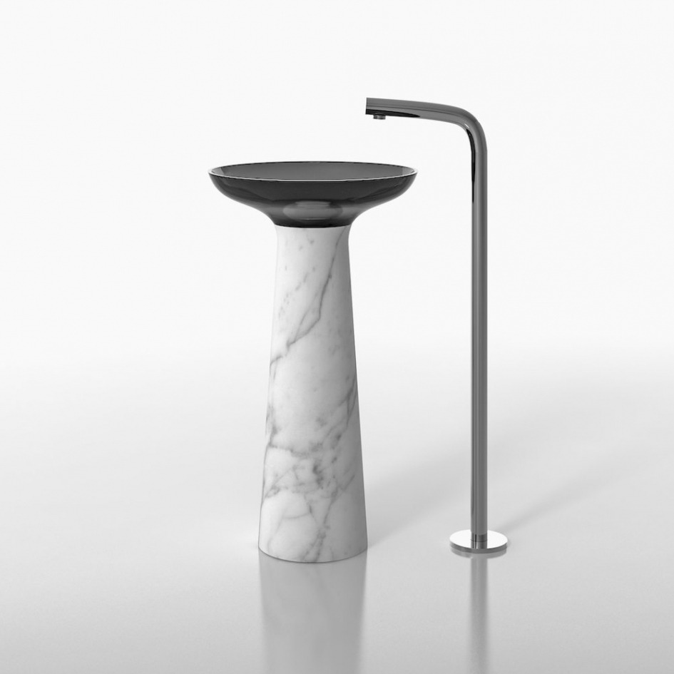 Tamara Nero Marquina Marble Freestanding Washbasin