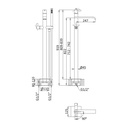Floor-Mounted Single Lever Bathtub Tap - 1688001 Bruma