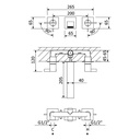 Wall-Mounted Washbasin Tap 3 Hole - 1682401 Bruma