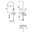 Deck-Mounted Basin Tap - 1060200 Bruma