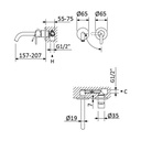 Wall-Mounted Washbasin Tap - 1678501 Bruma