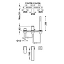 Deck-Mounted Bathtub Tap - 00616105 Tres TD
