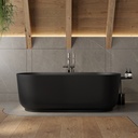 Lyra Corian Design Freestanding Bathtub 160 black Front
