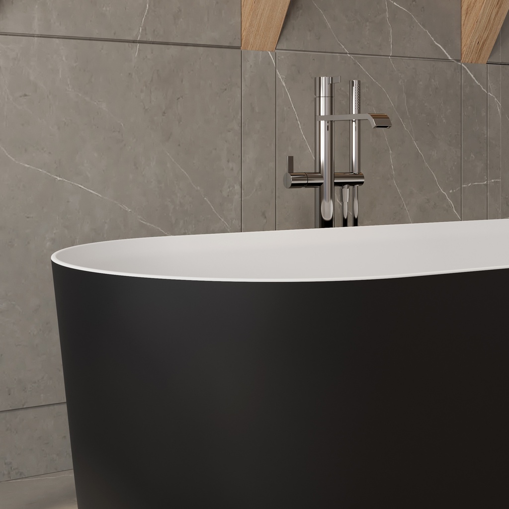 Lyra Corian Design Freestanding Bathtub 160 bw Overview