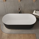Lyra Corian Design Freestanding Bathtub 160 bw Top