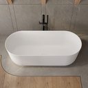Lyra Corian Design Freestanding Bathtub 160 white Top