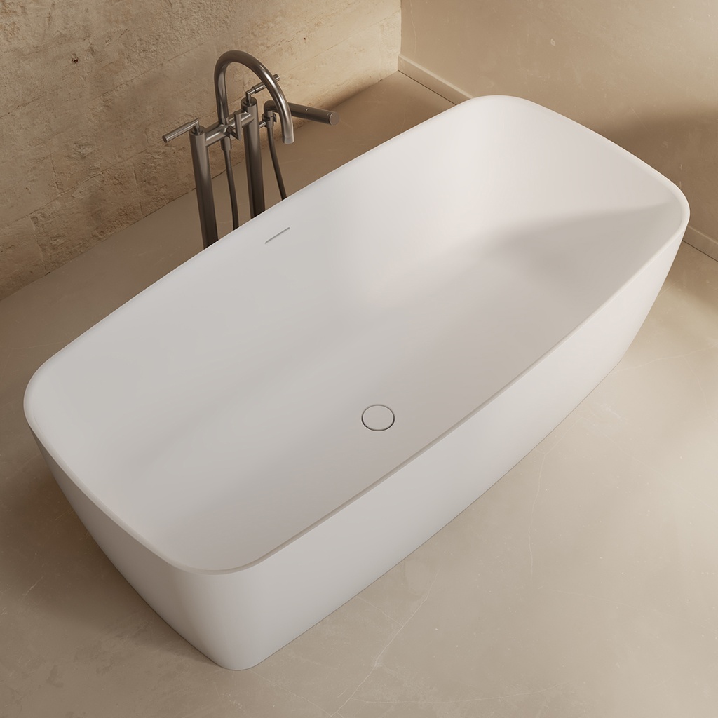 Ursa Corian Design Freestanding Bathtub 155 white Top