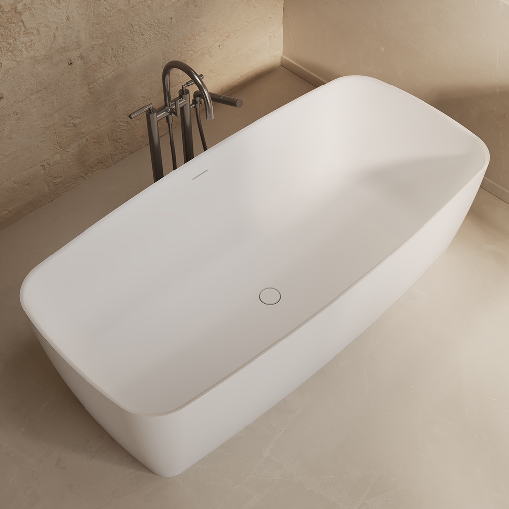 Ursa Corian Design Freestanding Bathtub 170 white Top