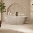 Zurich Freestanding Marble Bathtub Bianco Carrara 170 carrara Front