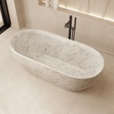 Zurich Freestanding Marble Bathtub Bianco Carrara 170 carrara Side
