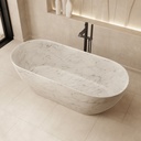 Zurich Freestanding Marble Bathtub Bianco Carrara 170 carrara Side
