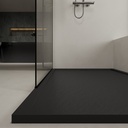 Aludra Solid Surface Shower Tray mtm Black Front