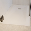 Aquila Corian Made to measure Shower Tray mtm White Side