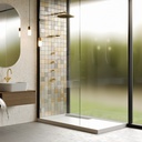 Hydra Corian Design Shower Tray 180 White Front