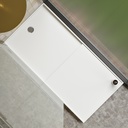 Hydra Corian Design Shower Tray 180 White Side