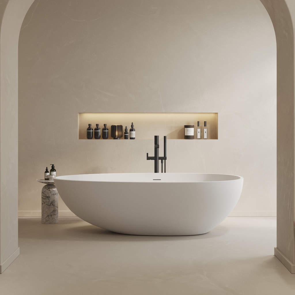 Toulouse Large Freestanding Bathtub White Front