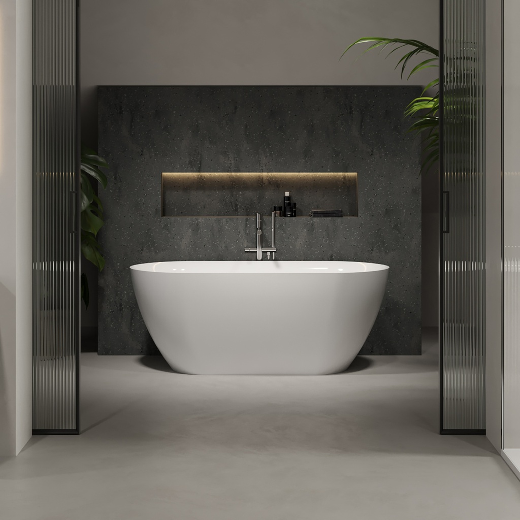 Wezen Freestanding Bathtub 150 White Front 1
