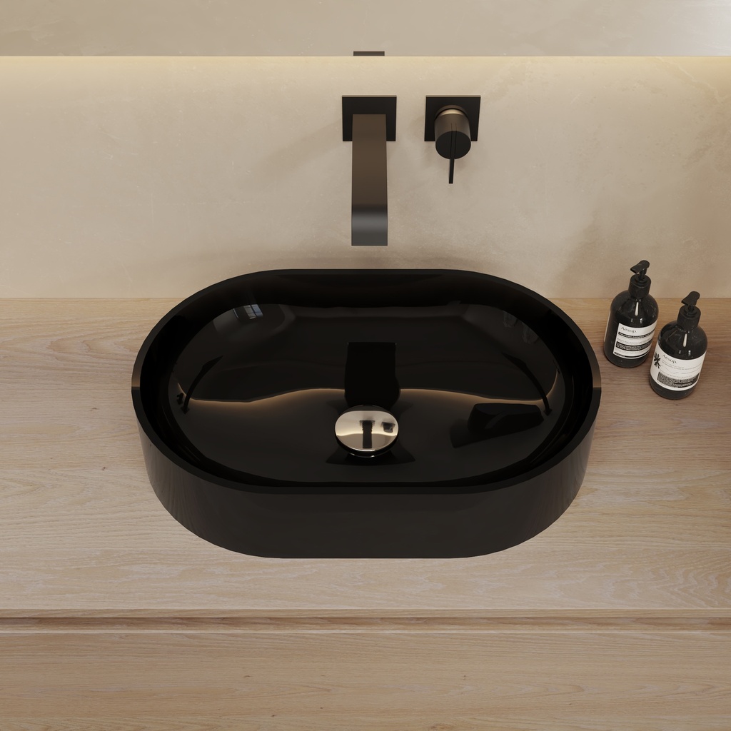 Ovala Smoky Countertop Washbasin Top