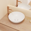 Rigel Corian® Countertop Washbasin - 38cm Glacier White Side