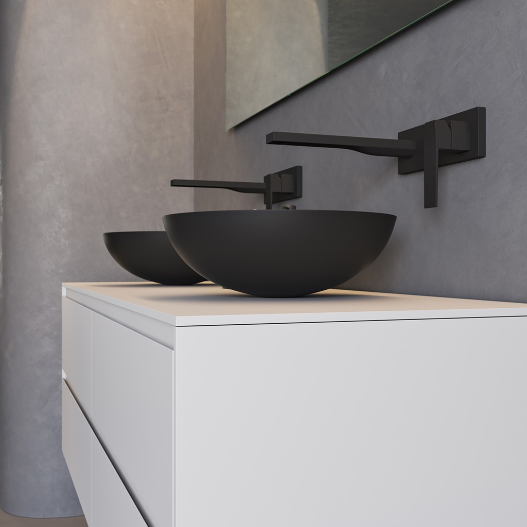 Rigel Corian® Countertop Washbasin - 38cm Deep Nocturne Top