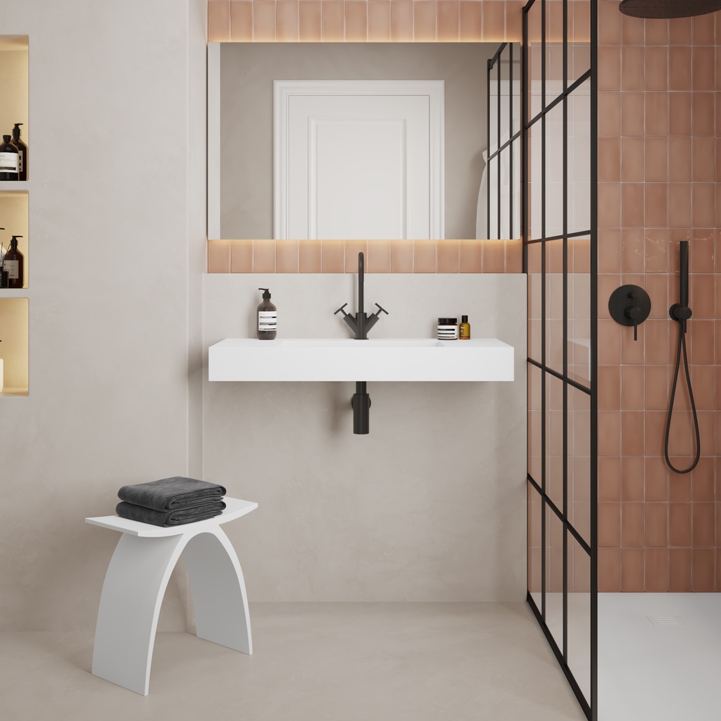 Poppy Wall-Mounted Washbasin 90 Front