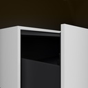 Gaia Corian® Edge Vanity Unit with Corian® Basin | 1 Drawer · Glacier White Drawer Push