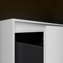 Gaia Corian® Edge Vanity Unit with Corian® Basin | 2 Stacked Drawers · Glacier White Drawer Slanted