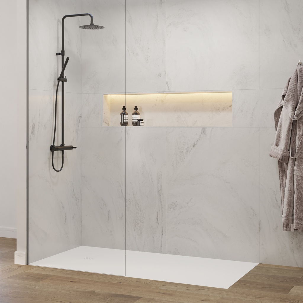 Orion Slim Corian® Made-to-measure Shower Tray Front
