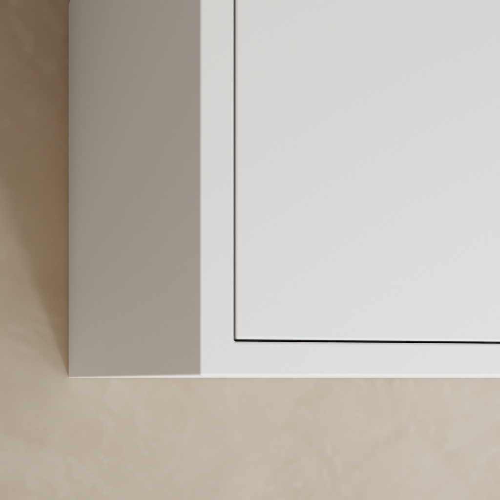 Detail Corian Colour Cabinet glacier WHite