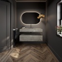 Gaia Corian® Bathroom Cabinet | 1 Drawer · Ash Aggregate Overview
