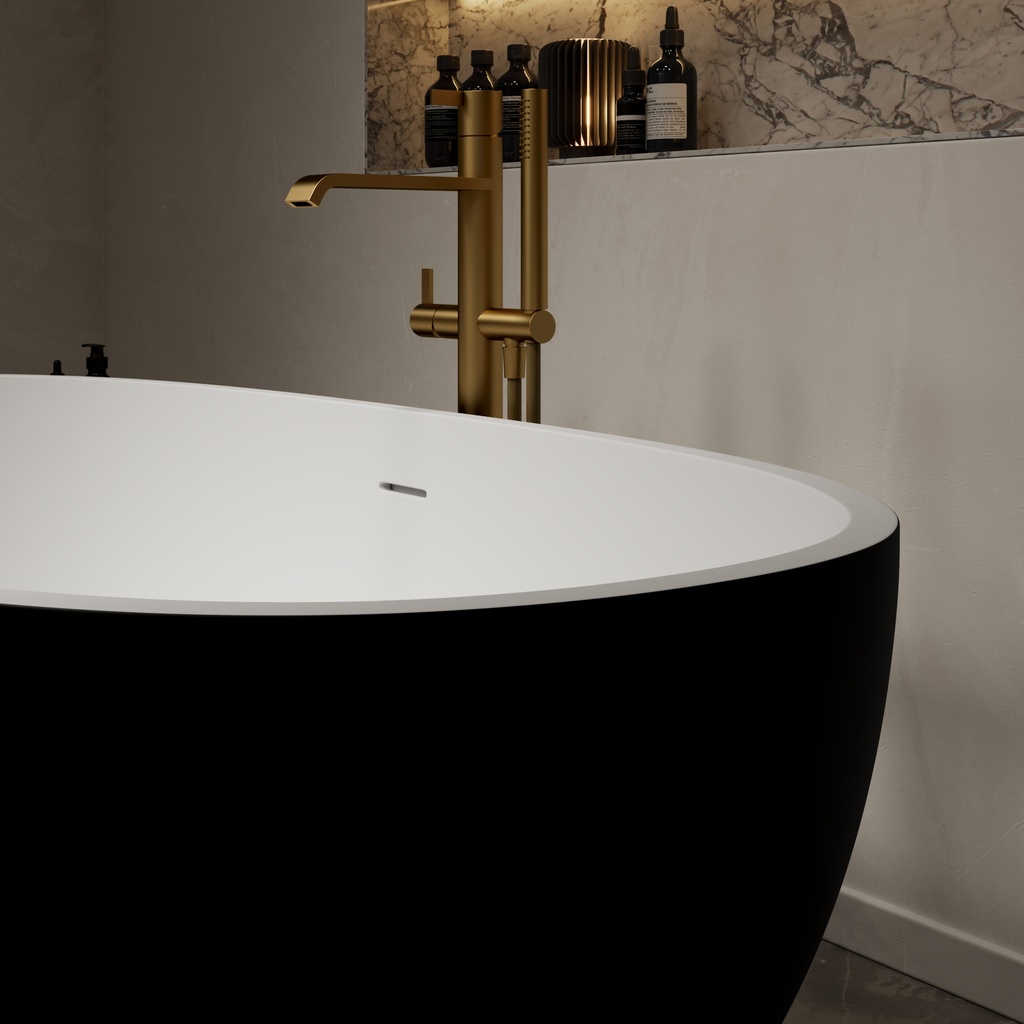 Nimes Freestanding Bathtub Black & White 165 Top