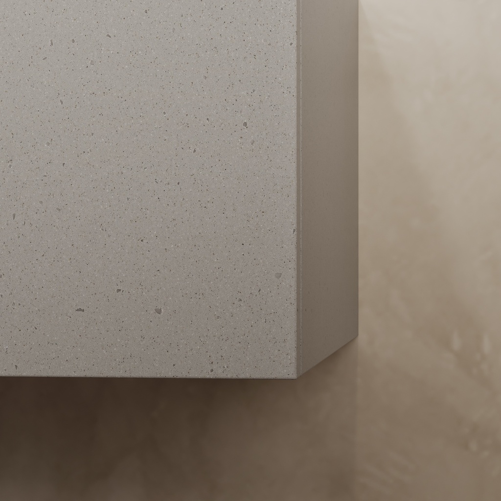 Gaia Corian® Bathroom Cabinet | 1 Drawer ·  Cabinet Detail Dove
