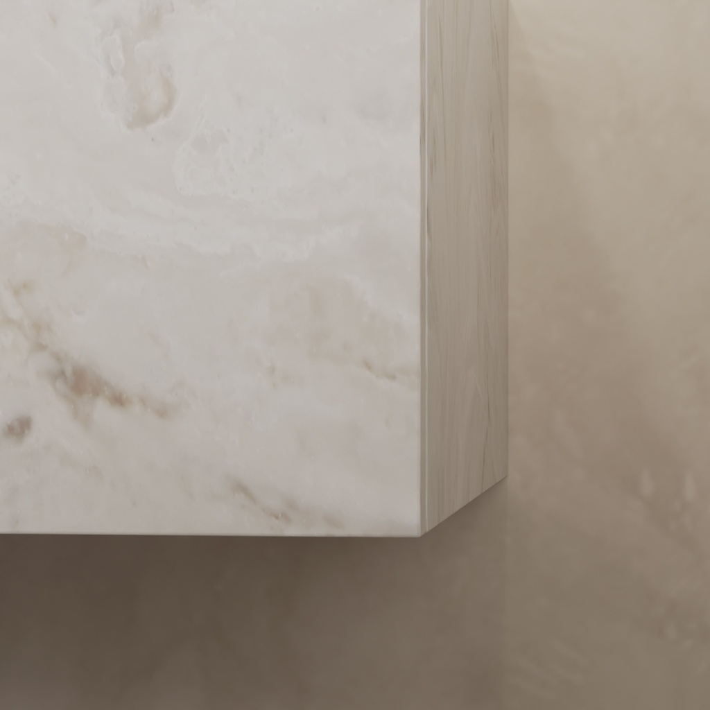 Gaia Corian® Bathroom Cabinet | 1 Drawer ·  Cabinet Detail Dune Prima