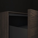 Gaia Wood Bathroom Cabinet | 1 Drawer |  Handle Detail Dark Push