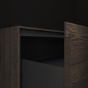 Gaia Wood Bathroom Cabinet | 1 Drawer |  Handle Detail Dark Standard