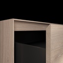 Gaia Wood Bathroom Cabinet | 2 Stacked Drawers |  Handle Detail Light 45
