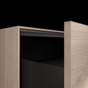 Gaia Wood Edge Bathroom Cabinet | 1 Drawer | Mini Handle Detail Light Push