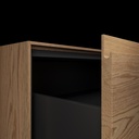 Gaia Wood Edge Bathroom Cabinet | 2 Aligned Drawers |  Handle Detail Pure Standard