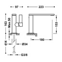 Deck-Mounted Single Lever Washbasin Tap - 21120501 Tres TD