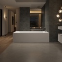 Aquila Bespoke Back-to-Wall Bath in Corian® Front