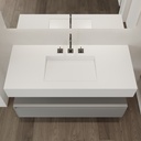 Armony Silestone Single Wall-Hung Washbasin Blanco Zeus Top View