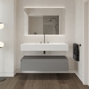 Armony Silestone Single Wall-Hung Washbasin Blanco Zeus Front View