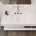 Reflection Silestone Single Wall-Hung Washbasin Blanco Zeus Top View