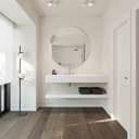 Reflection Silestone Single Wall-Hung Washbasin Blanco Zeus Overview